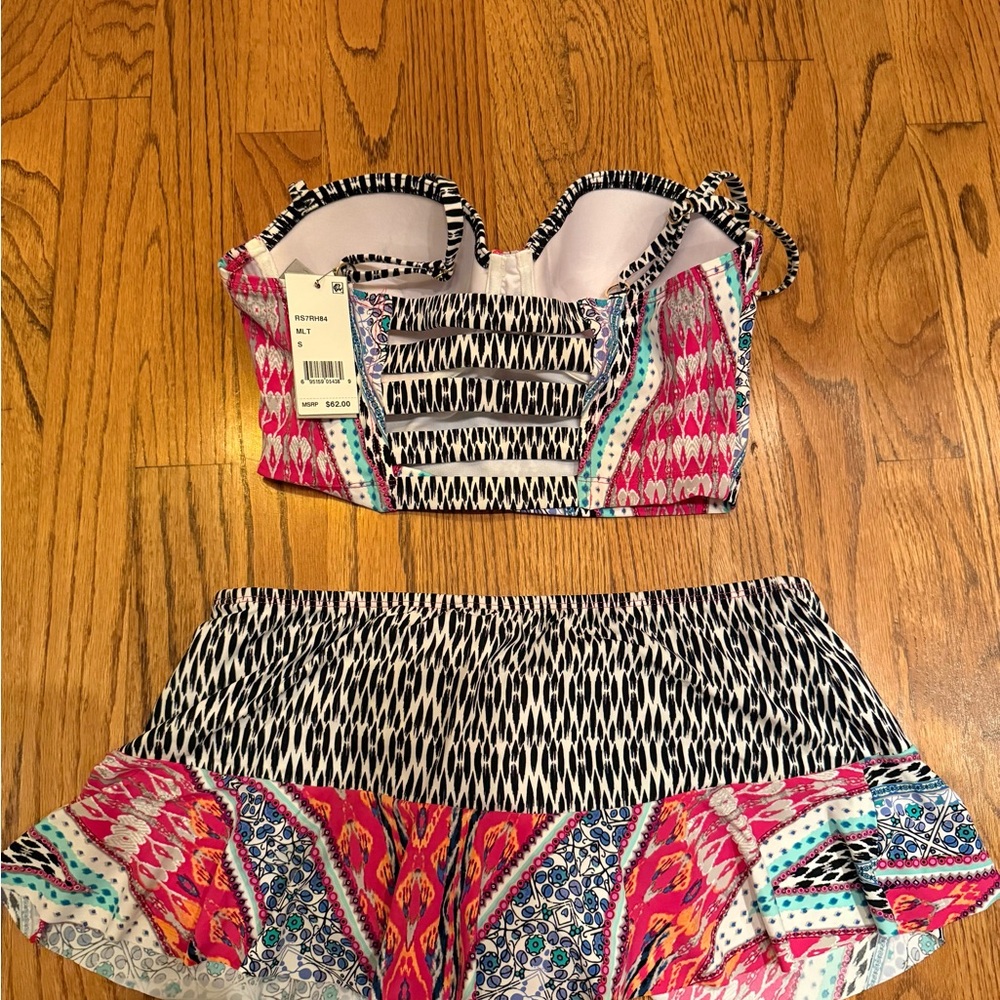 Kenneth Cole Colorful Patterned Bikini Set - Picture 2 of 2